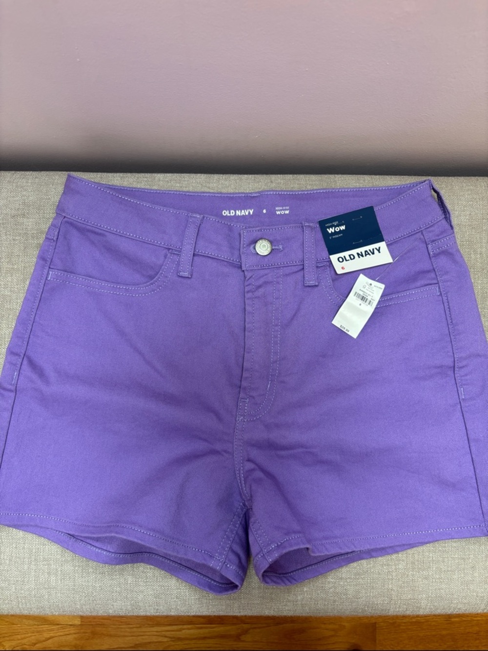 Old Navy Purple Denim Shorts - Women’s Casual Mid-Rise